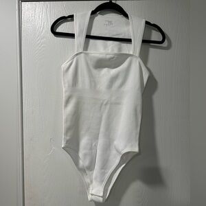 NWOT Elegant White Ribbed Tank Bodysuit